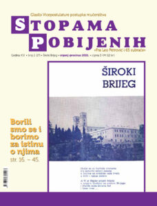 IZIŠAO OBNOVLJENI 27. BROJ GLASILA »STOPAMA POBIJENIH«