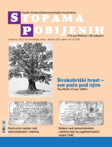 IZ TISKA JE IZAŠAO NOVI BROJ, 31. PO REDU, GLASILA »STOPAMA POBIJENIH«